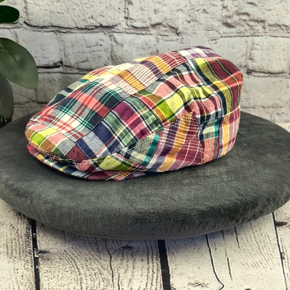Broner Multicolor Plaid flat Snap Cap Hat, Large